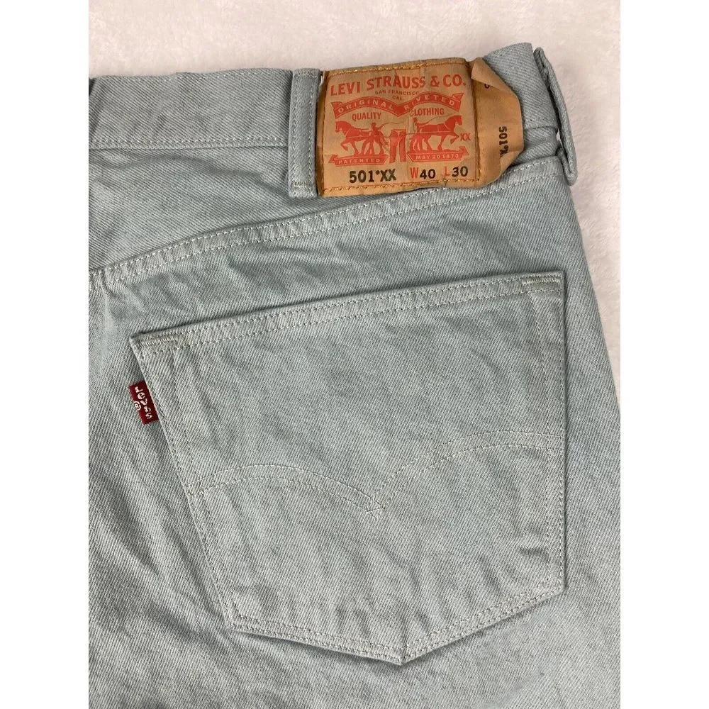 Levi's 501 XX‎ Button Fly Denim Jeans Mens Blue Size 40x30 (38x26 Measured)